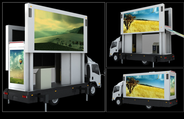 Volledige Kleur Mobiele Digitale Reclame het Vrachtwagen Opgezette LEIDENE Scherm met Multimedia Controle